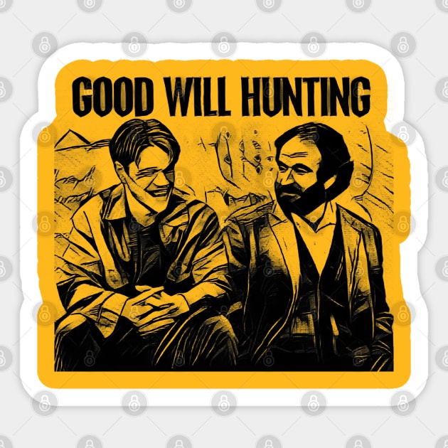 good will hunting Sticker by RetroScribbles